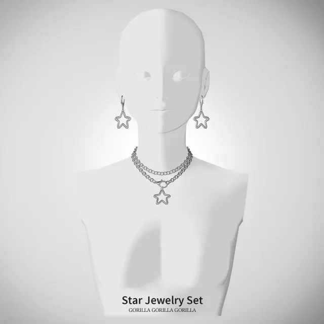 Vista previa de Star Jewelry Set, accesorios de gorillax3-cc para Los Sims 4.