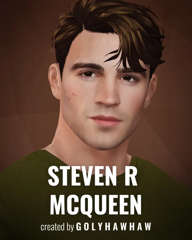 Vista previa de Steven R Mcqueen Sim, contenido personalizado de golyhawhaw para Los Sims 4.