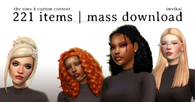 Vista previa de Structured mass download, crear un sim de imvikai para Los Sims 4.