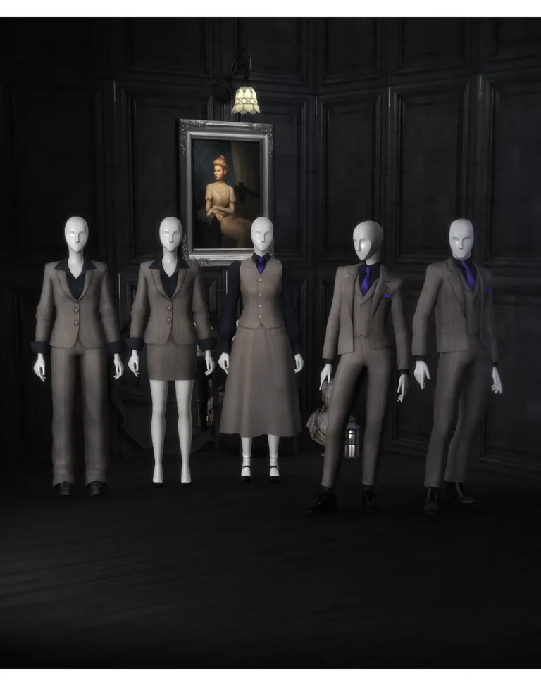 Vista previa de Suit with Stripe (45 Color), crear un sim de rustys-cc para Los Sims 4.
