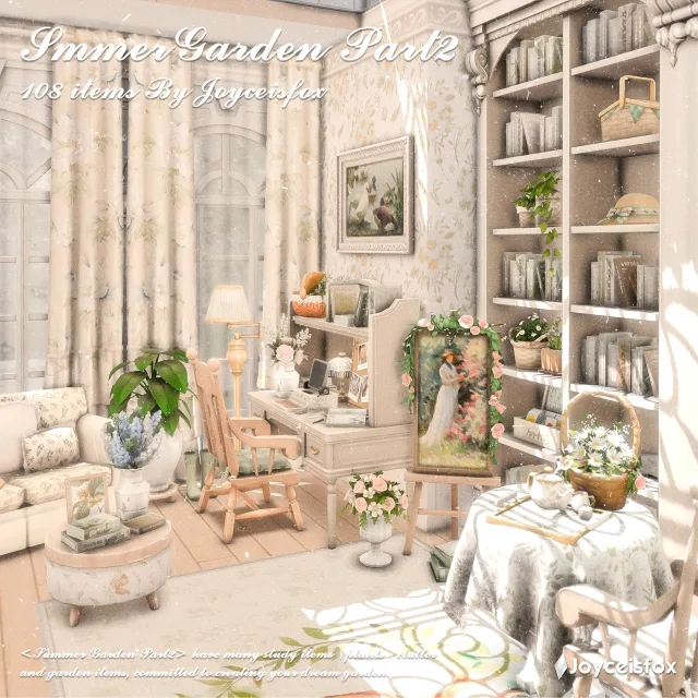 Vista previa de Summer garden part2108items hellohello hope, construir y comprar de joyceisfox para Los Sims 4.