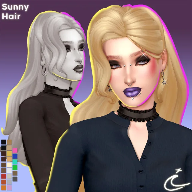 Vista previa de SUNNY cabello BY IMVIKAI, cabello de imvikai para Los Sims 4.