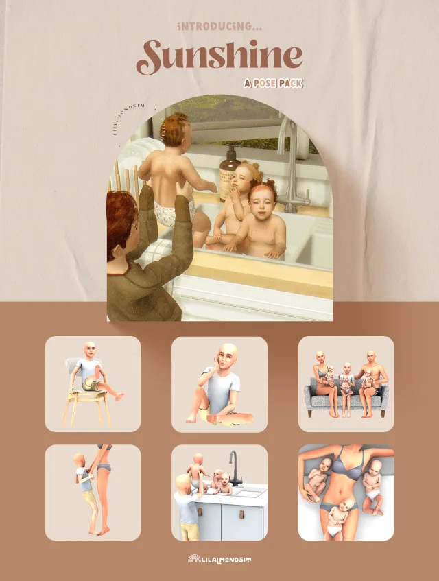 Vista previa de Sunshine β ππππ ππππ, poses de lilalmondsim para Los Sims 4.