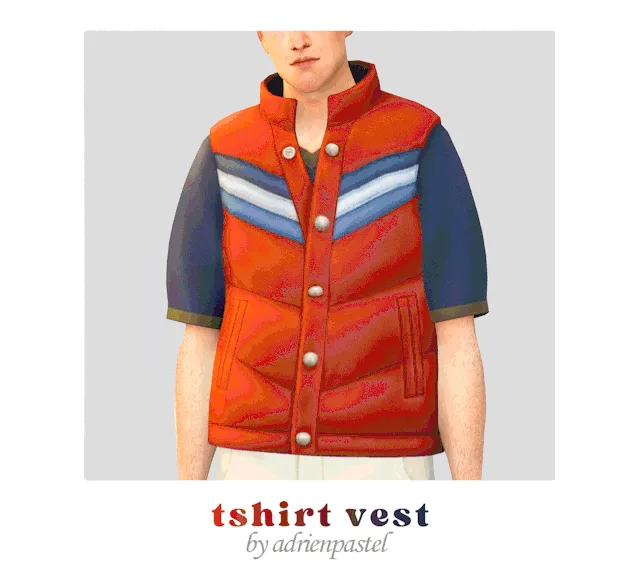 Vista previa de T-Shirt Vest (Male), ropa de its-adrienpastel para Los Sims 4.