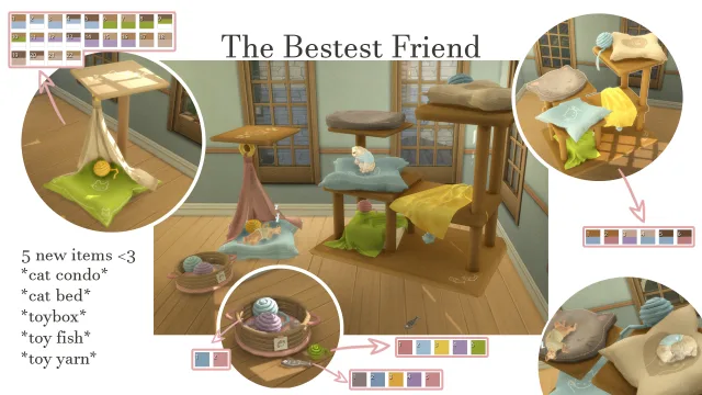 Vista previa de The bestest friend 5 new items for your, construir y comprar de tamsiecc para Los Sims 4.