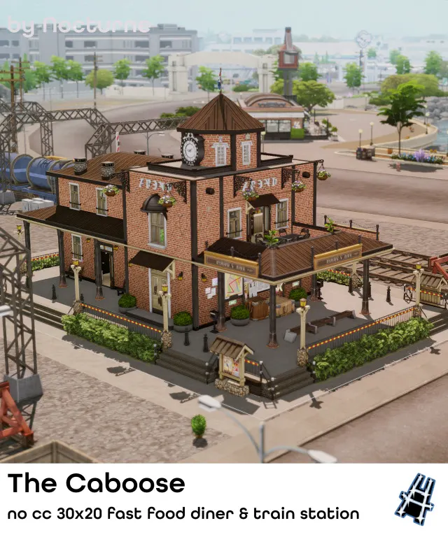 Vista previa de The Caboose | Evergreen Harbor | Port Promise, solares y habitaciones de nocturne-vi para Los Sims 4.