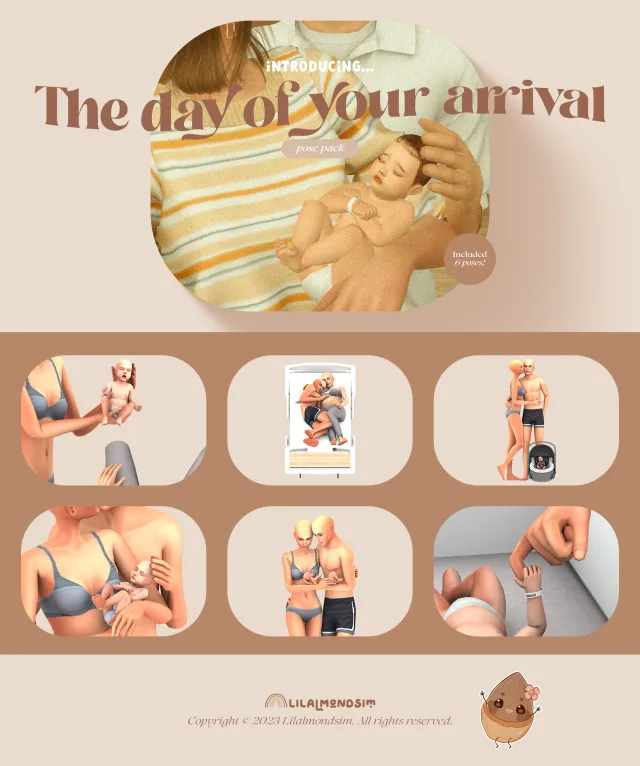 Vista previa de The day of your arrival — 𝒑𝒐𝒔𝒆 𝒑𝒂𝒄𝒌, poses de lilalmondsim para Los Sims 4.