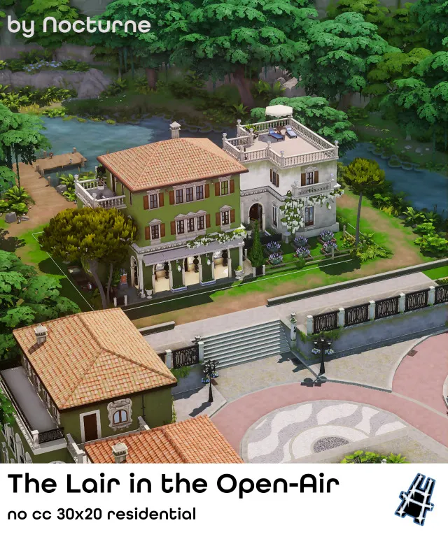 Vista previa de The Lair in the Open-Air | Ondarion, solares y habitaciones de nocturne-vi para Los Sims 4.