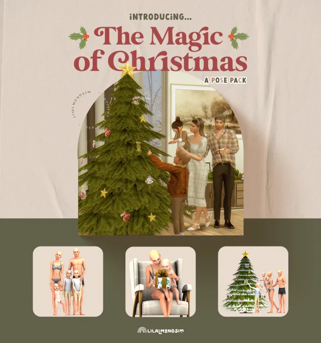 Vista previa de The Magic of Christmas — 𝒑𝒐𝒔𝒆 𝒑𝒂𝒄𝒌, poses de lilalmondsim para Los Sims 4.