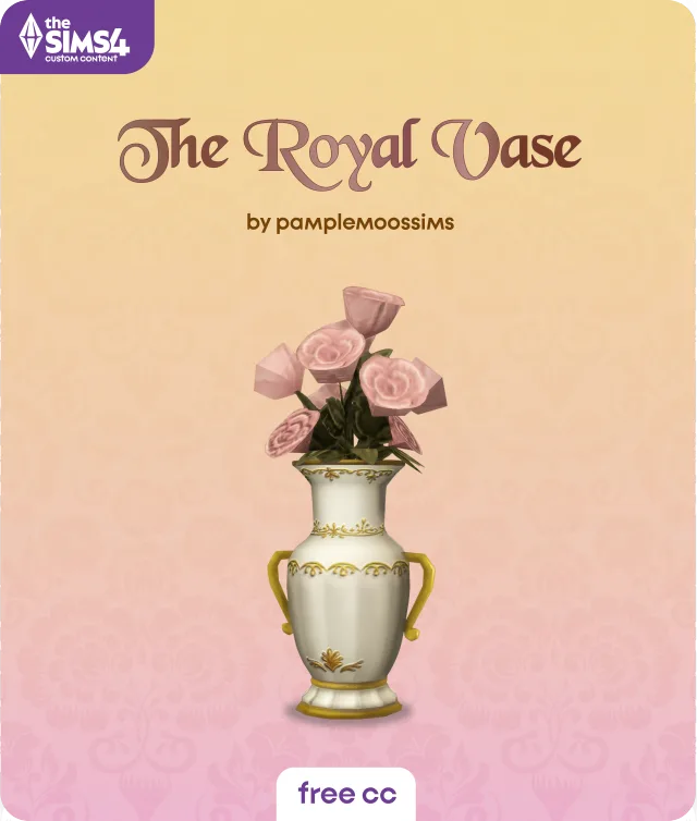 Vista previa de The Royal Vase, decoración de pamplemoossims para Los Sims 4.