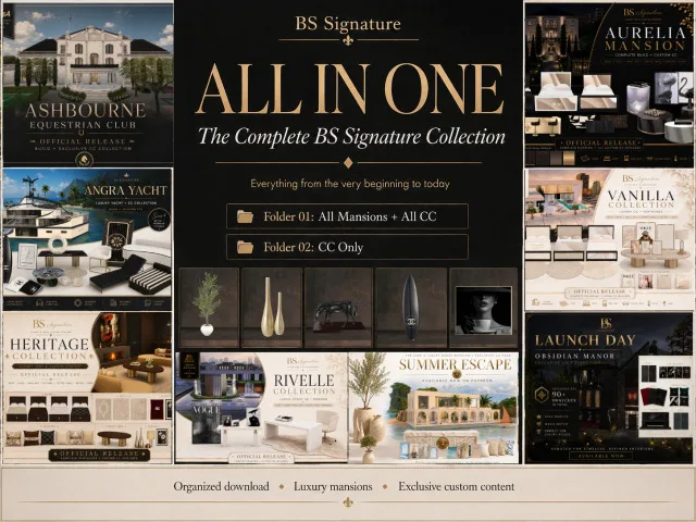Vista previa de The sims 4 all in one colección 230 cc 14, construir y comprar de bs-signature para Los Sims 4.