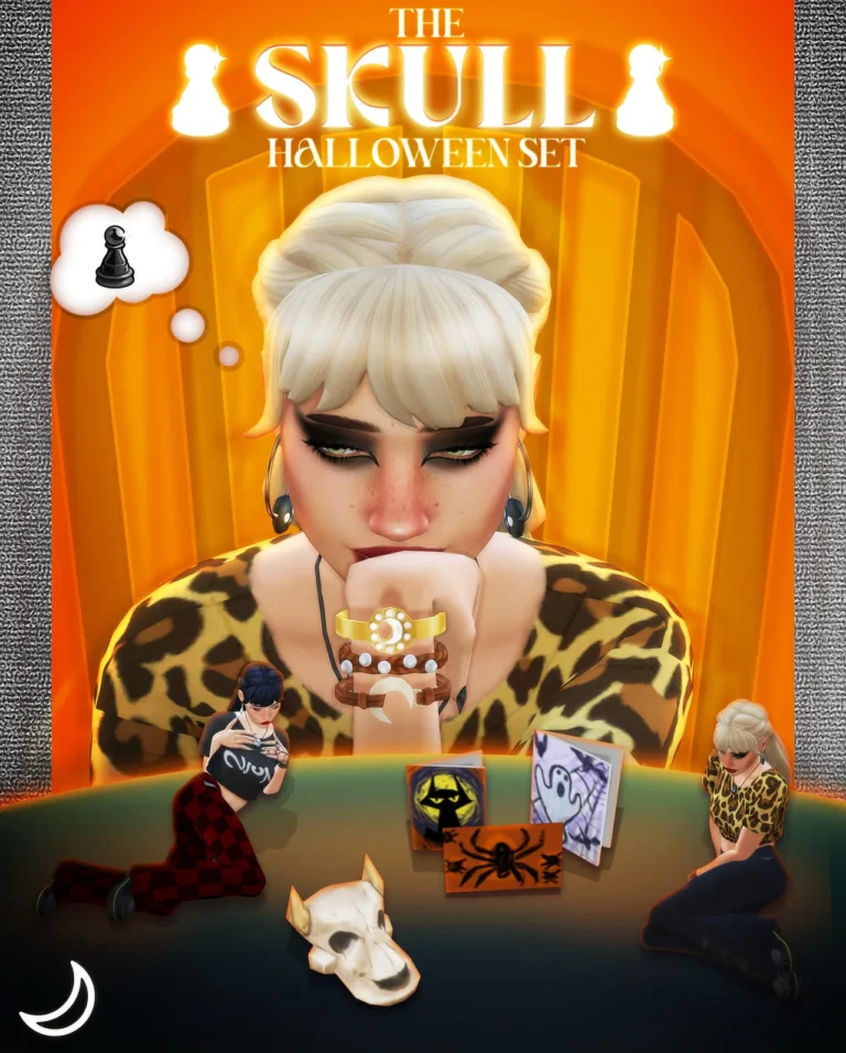 Vista previa de THE SKULL SET BY IMVIKAI, crear un sim de imvikai para Los Sims 4.