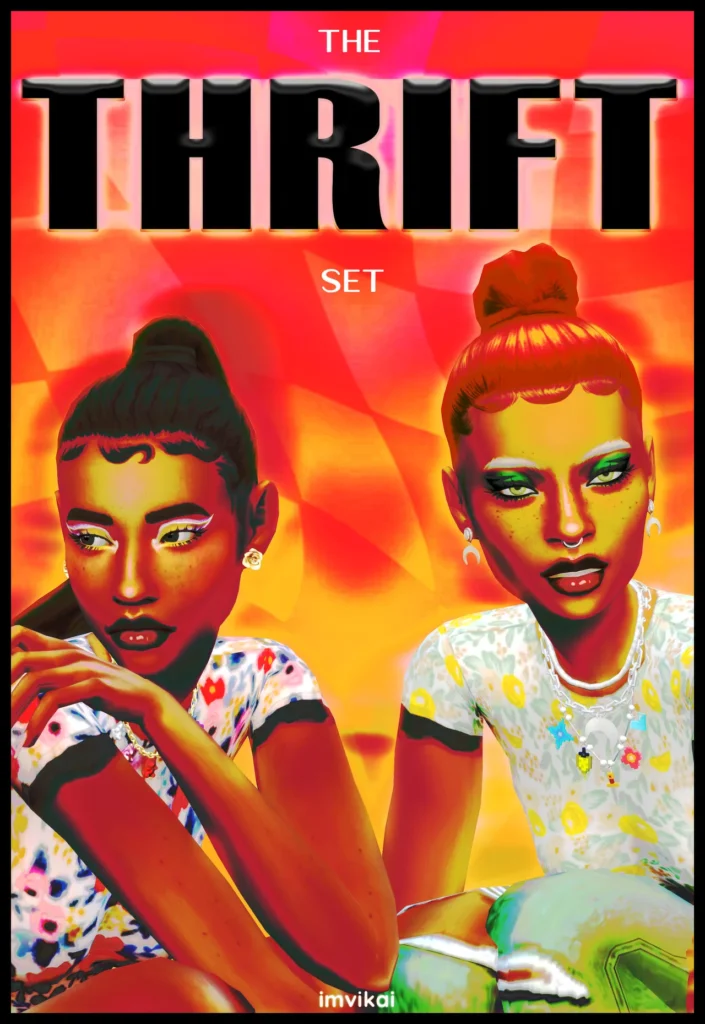 Vista previa de THE THRIFT SET BY IMVIKAI, crear un sim de imvikai para Los Sims 4.