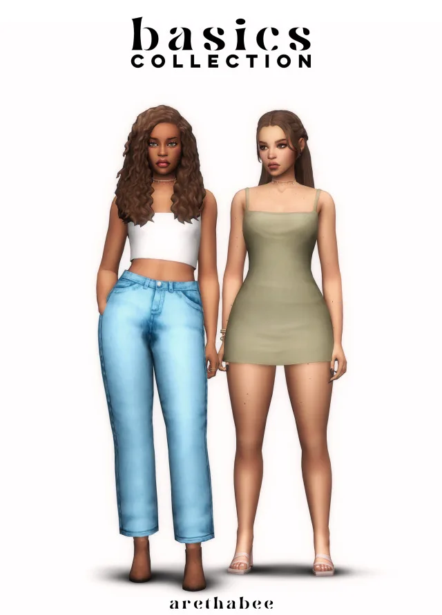 Vista previa de Thebasics, crear un sim de arethabee para Los Sims 4.