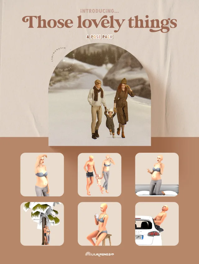 Vista previa de Those lovely things β ππππ ππππ, poses de lilalmondsim para Los Sims 4.