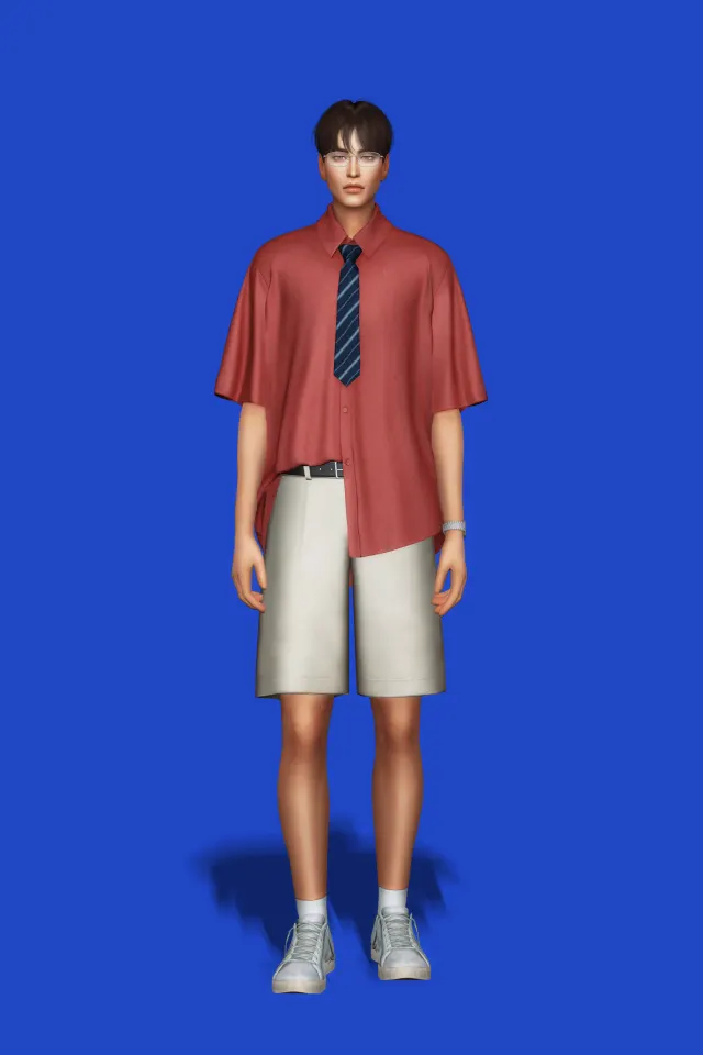 Vista previa de Tie Up Shirt, ropa de gorillax3-cc para Los Sims 4.
