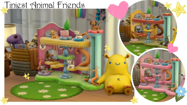 Vista previa de ɷ∘•°✿ ..Tiniest Animal Friends… ✿°•∘ɷ∘•°✿, construir y comprar de tamsiecc para Los Sims 4.