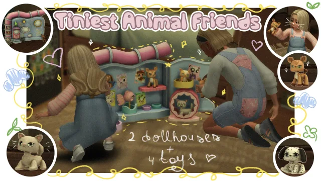 Vista previa de ɷ∘•°✿ ..Tiniest Animal Friends[Part 2]✿°•∘ɷ∘•°✿, construir y comprar de tamsiecc para Los Sims 4.