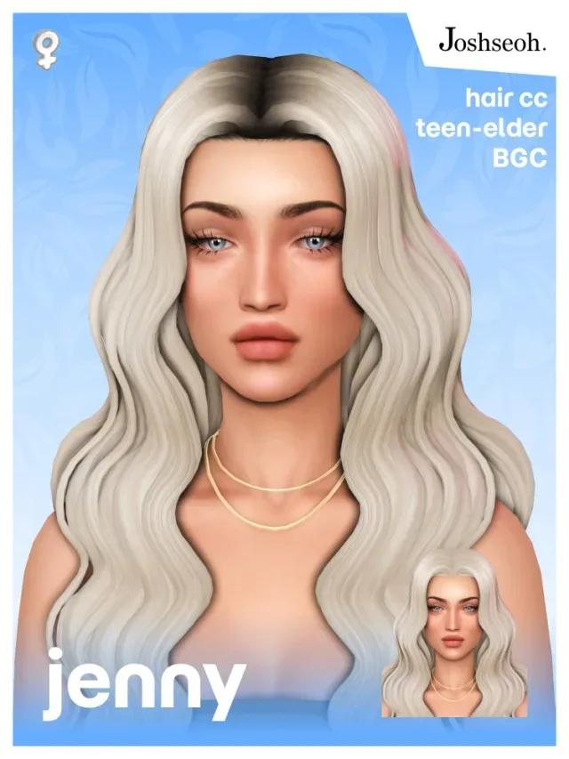 Aubrey French Curls (Free) juego base Compatible 24 EA Swatches Teen - Elder 56.4k Polygons Download de orchiona para Los Sims 4, imagen 5