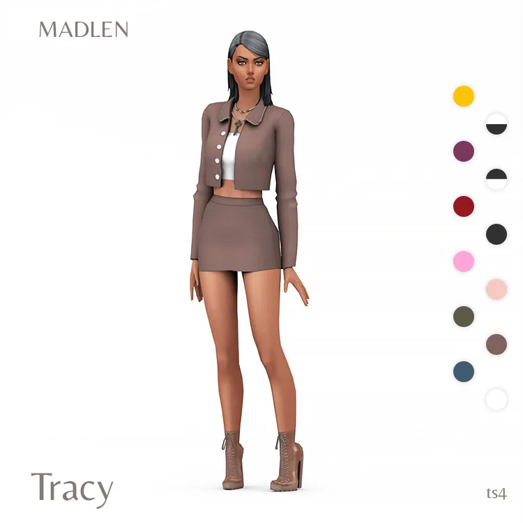 Vista previa de Tracy recolour this is a recolour of previously, ropa de madlensims para Los Sims 4.