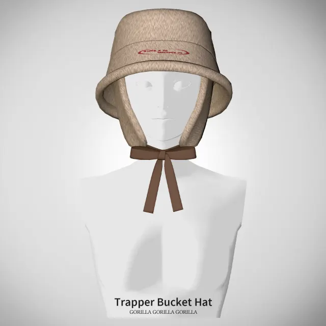 Vista previa de Trapper Bucket Hat, accesorios de gorillax3-cc para Los Sims 4.