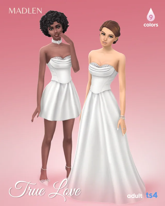 Vista previa de True love set from flirty dates to wedding bells, ropa de madlensims para Los Sims 4.