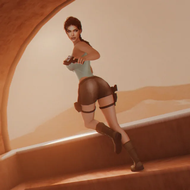 Vista previa de Trying to make classic tomb raiders lara, crear un sim de smsims-evekleos para Los Sims 4.