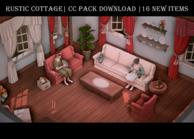 Vista previa de Ts2|ts3] to ts4 cottage conversations, construir y comprar de nocturne-vi para Los Sims 4.