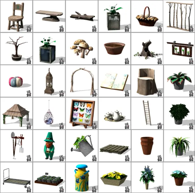 Vista previa de Ts2|ts3] to ts4 garden conversations, construir y comprar de nocturne-vi para Los Sims 4.