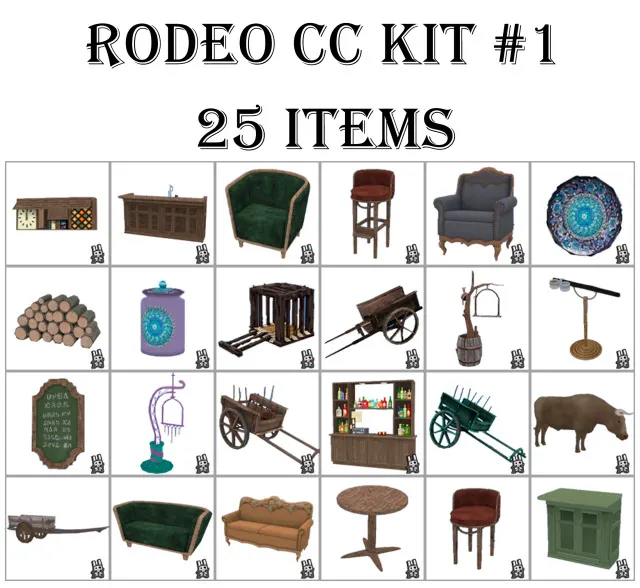 Vista previa de Ts2|ts3] to ts4 rodeo conversations, construir y comprar de nocturne-vi para Los Sims 4.
