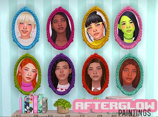 Vista previa de Ts4] afterglow - paintings, contenido personalizado de lina-cherie para Los Sims 4.