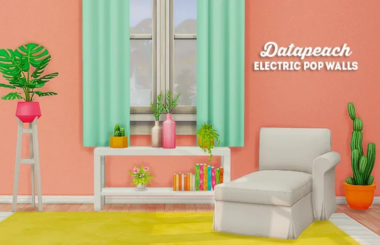 Vista previa de Ts4] Datapeach electric pop walls, contenido personalizado de lina-cherie para Los Sims 4.