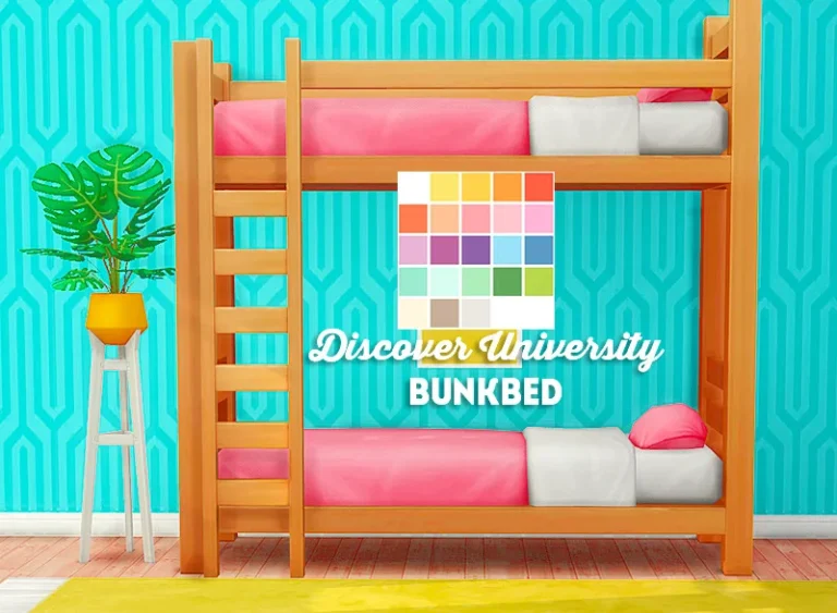 Vista previa de Ts4] Decent dorm D.U bunkbed - recolor, ropa de lina-cherie para Los Sims 4.