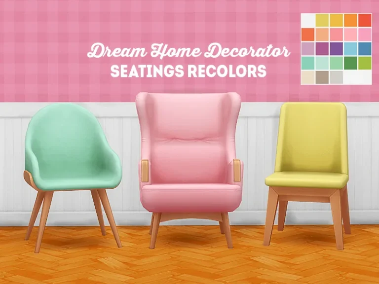 Vista previa de Ts4] dream home decorator seatings recolors, solares y habitaciones de lina-cherie para Los Sims 4.