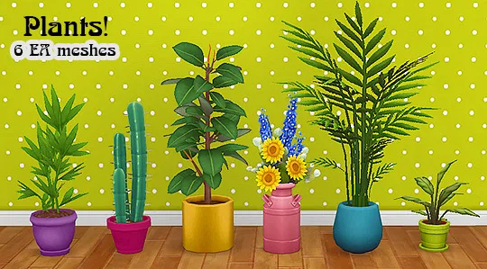 Vista previa de Ts4] ea plants - recolors, decoración de lina-cherie para Los Sims 4.