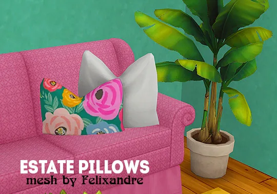 Vista previa de Ts4] felixandre estate pillows - recolors, contenido personalizado de lina-cherie para Los Sims 4.