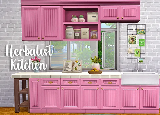 Vista previa de Ts4] Herbalist kitchen - Recolors, contenido personalizado de lina-cherie para Los Sims 4.