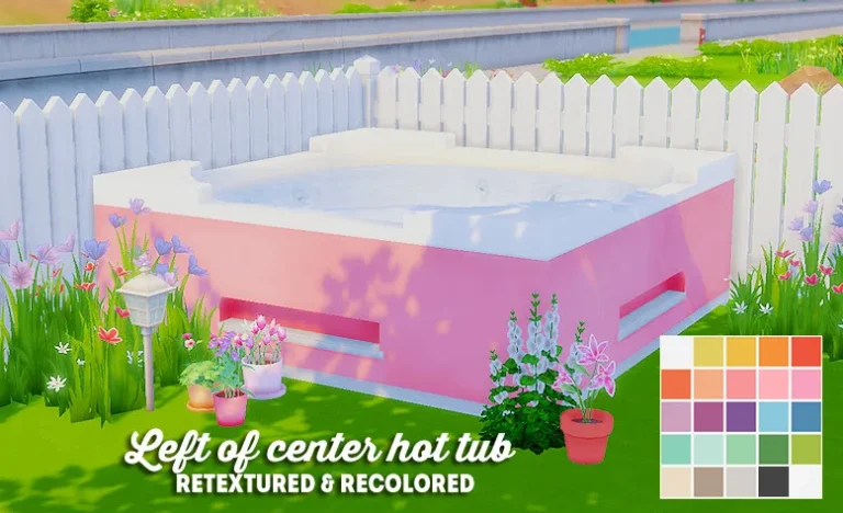 Vista previa de Ts4] left of center hot tub - retextured & recolored, ropa de lina-cherie para Los Sims 4.