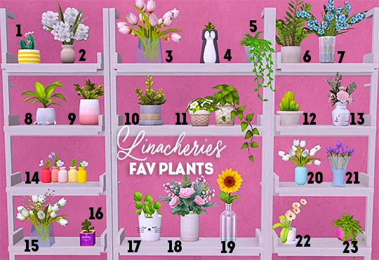 Vista previa de Ts4] Linacheries favourites - plants, decoración de lina-cherie para Los Sims 4.
