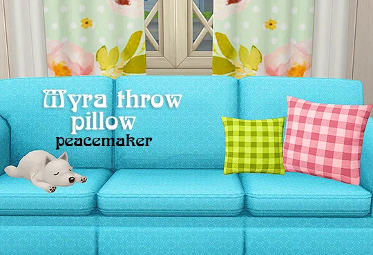 Vista previa de Ts4] peacemaker myra throw pillow - recolors, contenido personalizado de lina-cherie para Los Sims 4.