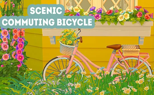 Vista previa de Ts4] Scenic commuting bicycle - recolors, contenido personalizado de lina-cherie para Los Sims 4.
