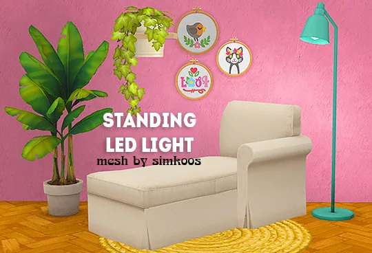 Vista previa de Ts4] Simkoos standing led light - recolors, contenido personalizado de lina-cherie para Los Sims 4.