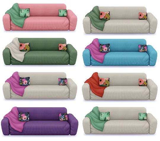 Vista previa de Ts4] snugly spot sofa - recolors, muebles de lina-cherie para Los Sims 4.