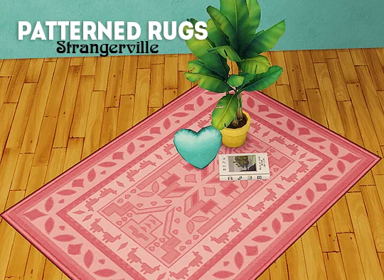 Vista previa de Ts4] strangerville patterned rug - recolors, decoración de lina-cherie para Los Sims 4.