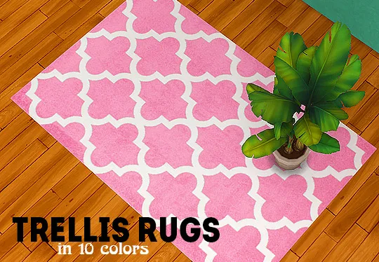 Vista previa de Ts4] trellis rugs - in 10 colors, contenido personalizado de lina-cherie para Los Sims 4.