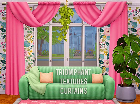 Vista previa de Ts4] Triomphant textiles curtain s - Recolors, contenido personalizado de lina-cherie para Los Sims 4.