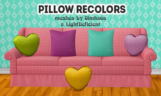 Vista previa de Ts4] Two pillow recolors, contenido personalizado de lina-cherie para Los Sims 4.
