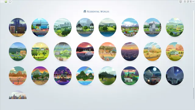 Vista previa de Ts4 World Map | World Selection Menu, mundos de nocturne-vi para Los Sims 4.