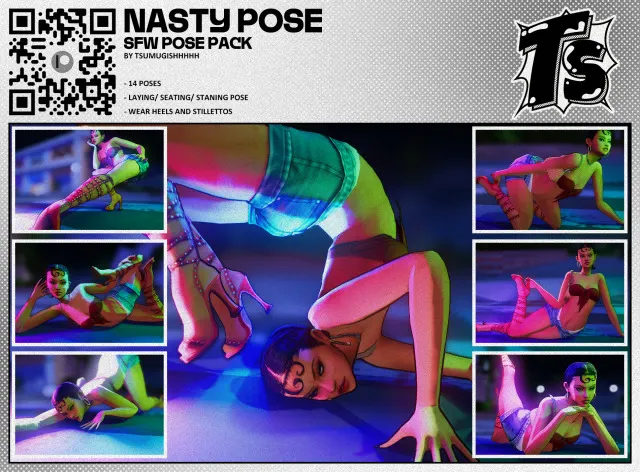 Vista previa de TSUM] NASTY POSE, poses de tsumugishhhhh para Los Sims 4.