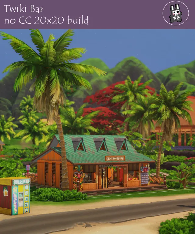 Vista previa de Twiki bar | no cc lot download, solares y habitaciones de nocturne-vi para Los Sims 4.